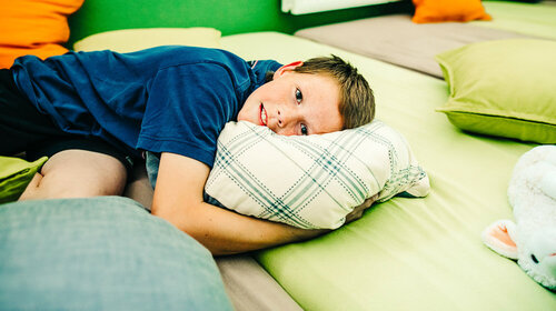 Junge in der Tagesgruppe "Ecke 7"