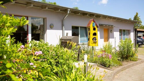 Trainingswohnung der Wohngruppe am Ryck  Ein großer Bungalow auf dem Gelände der integrativen Wohngruppe am Ryck